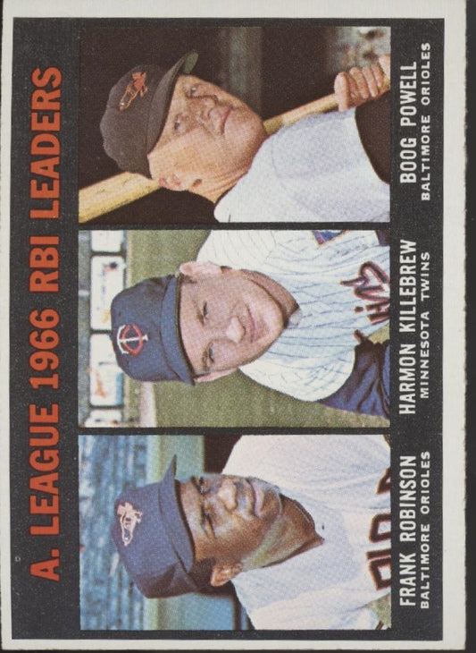 Robinson / Killebrew / Powell 1967 Topps RBI Leaders #241 VG #1 - Collector Store LLC