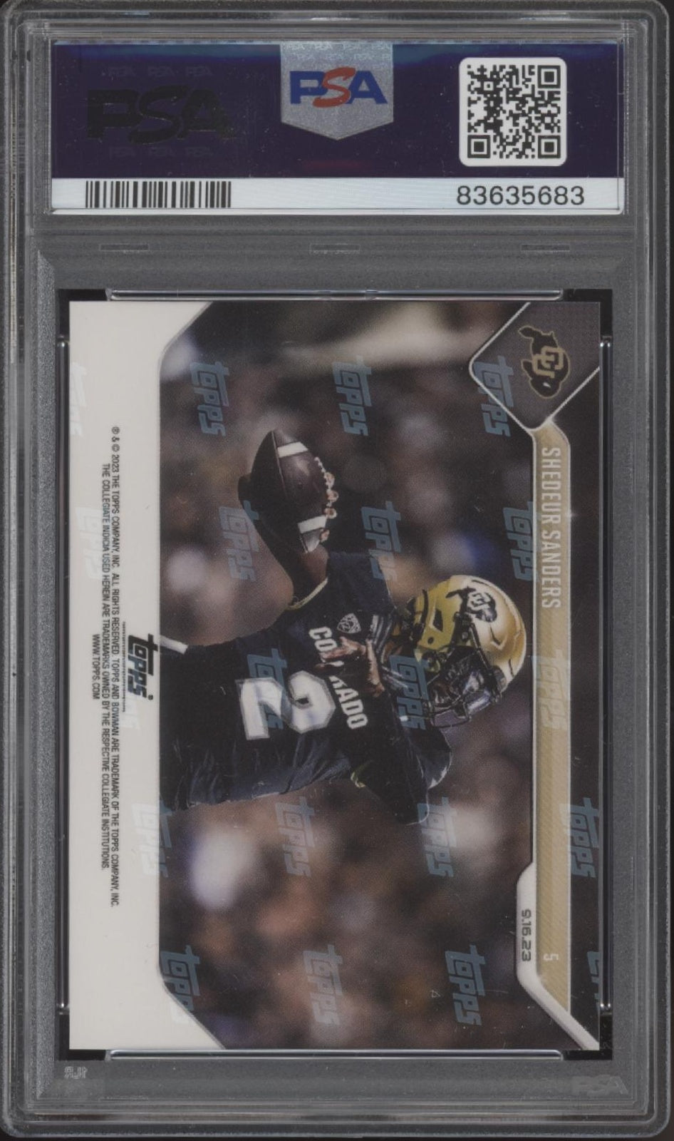 Shedeur Sanders 2023 Bowman University Now #5 PSA 10 #1