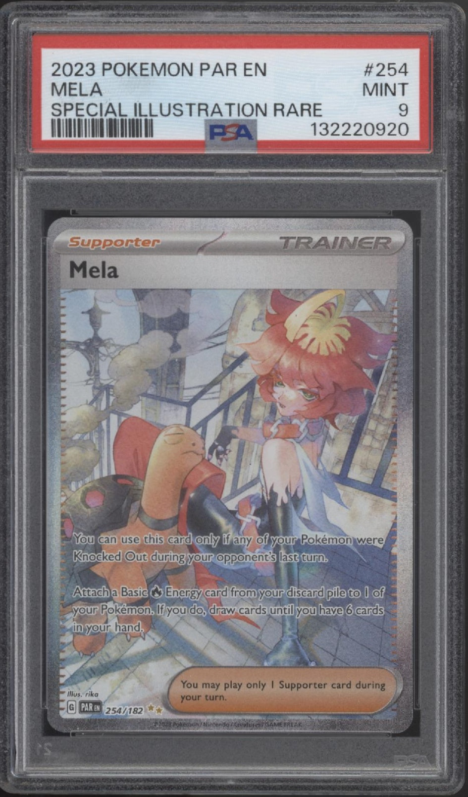 Mela Pokemon Paradox Rift Special Illustration Rare #254 PSA 9