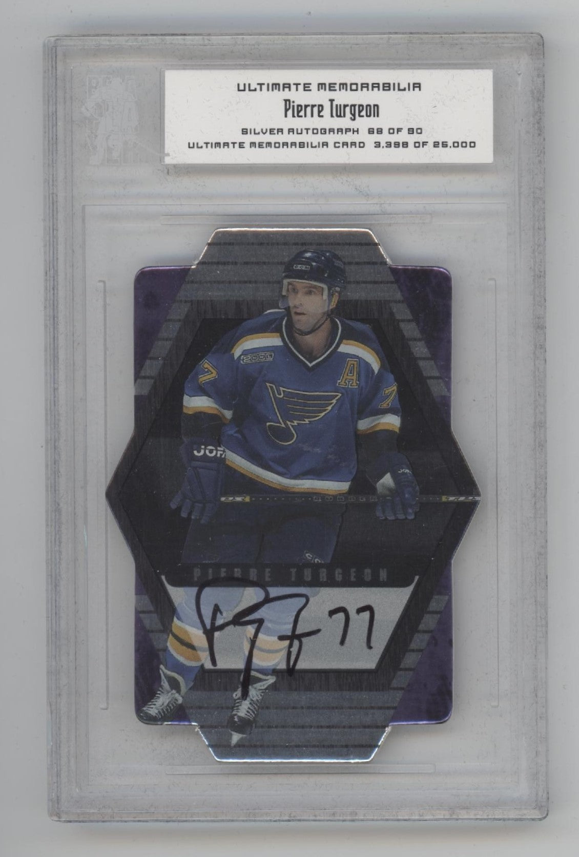 Pierre Turgeon 2000-01 In the Game Be a Player Ultimate Memorabilia Silver Auto