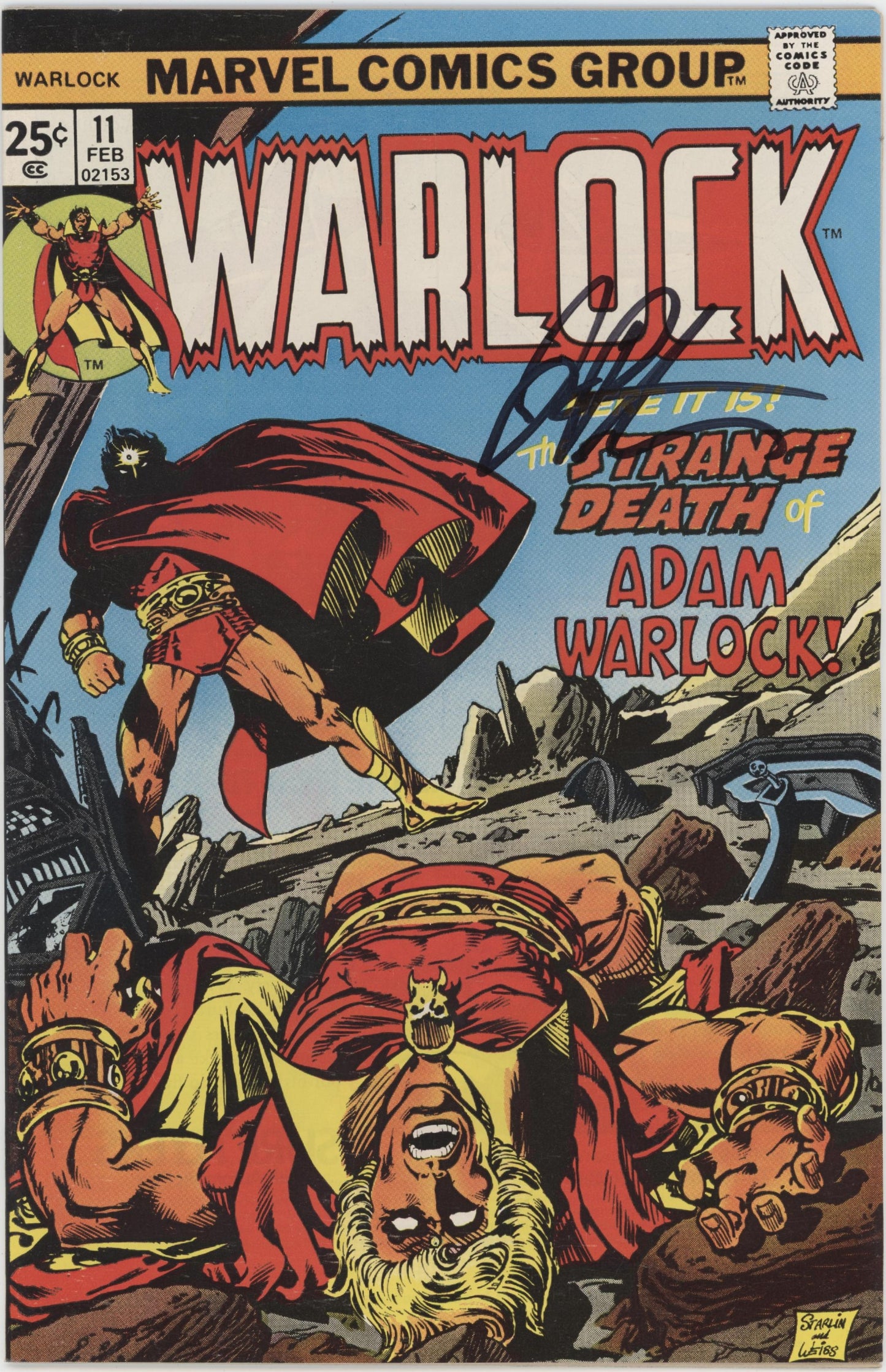 Warlock Issue #11 Jim Starlin Personal Copy Auto with COA #1
