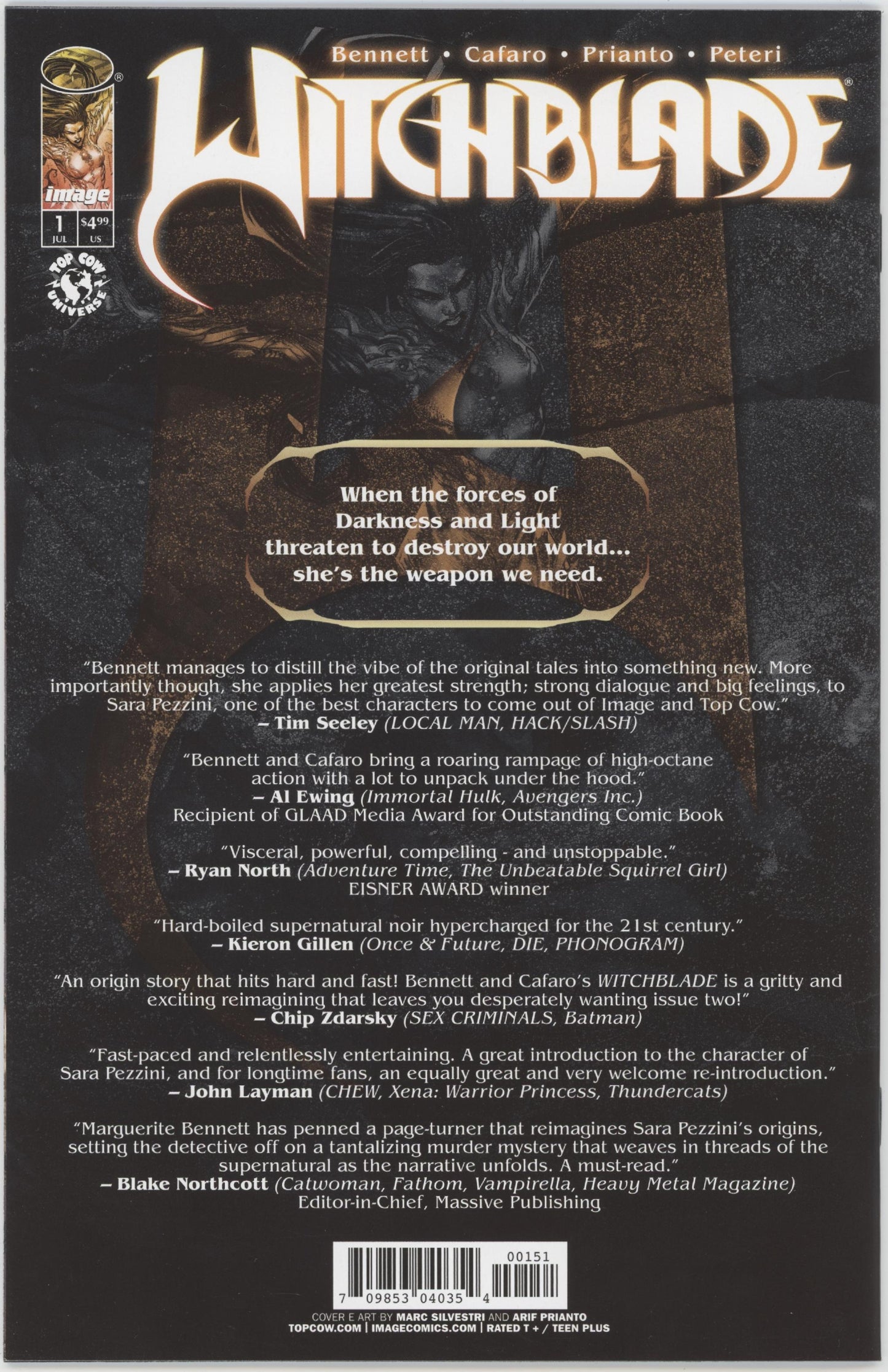 Witchblade Issue #1E 1:10 Retailer Incentive Variant