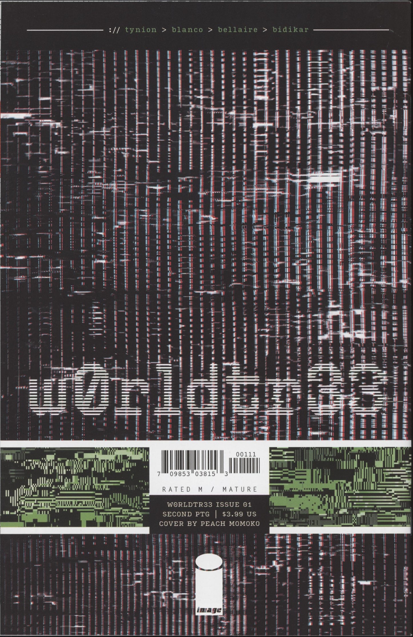 W0rldtr33 Issue #1MOMOKO 2nd Printing Thank You Variant