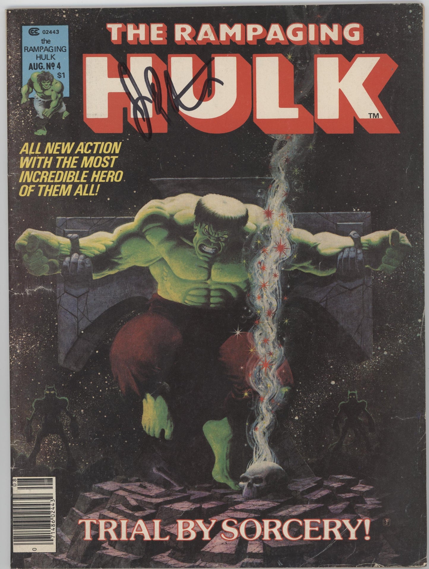 Rampaging Hulk Issue #4 Jim Starlin Person Copy Auto with COA #2