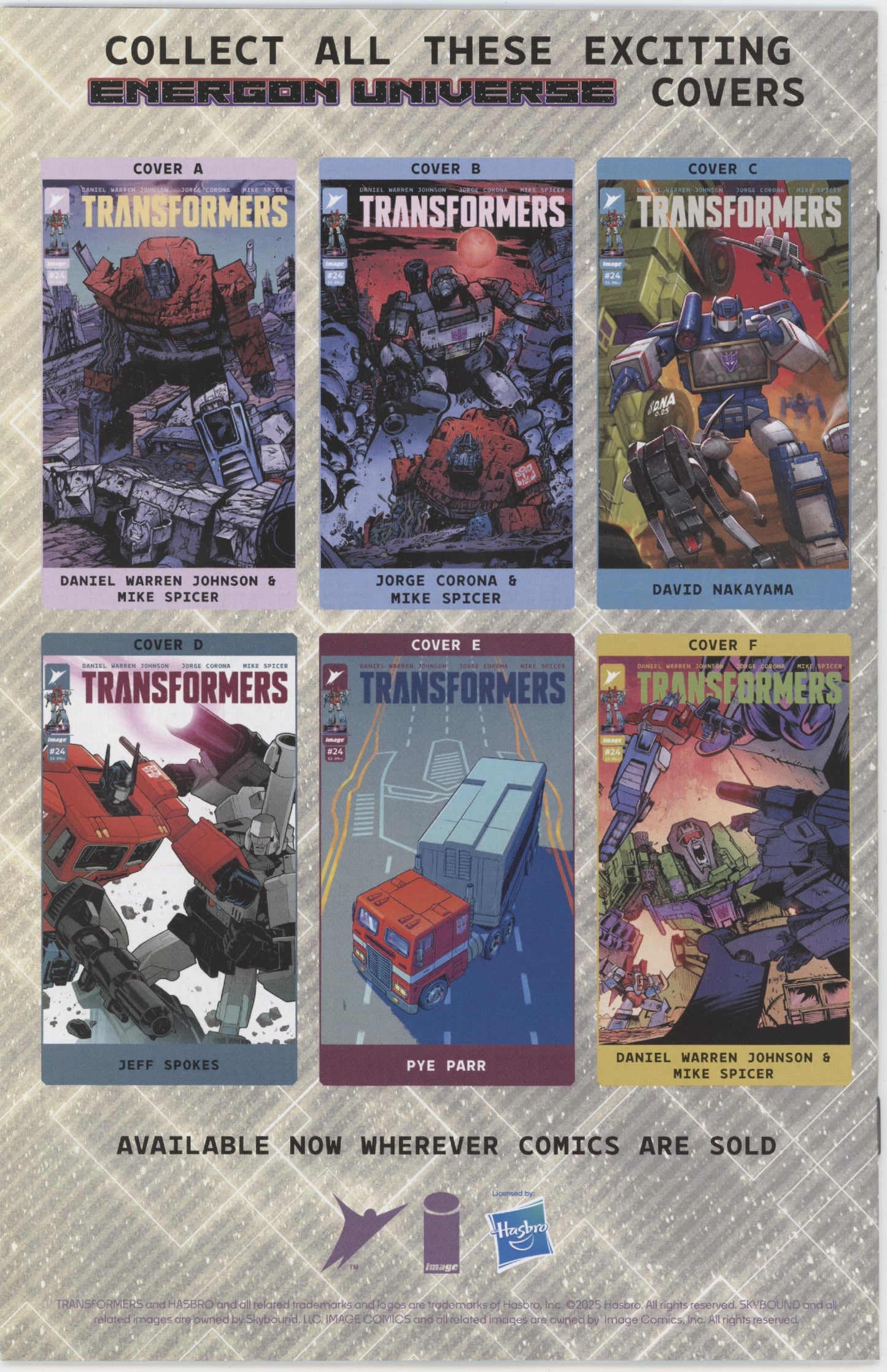 Transformers #24 Cover C 1 in 10 David Nakayama Connecting Variant