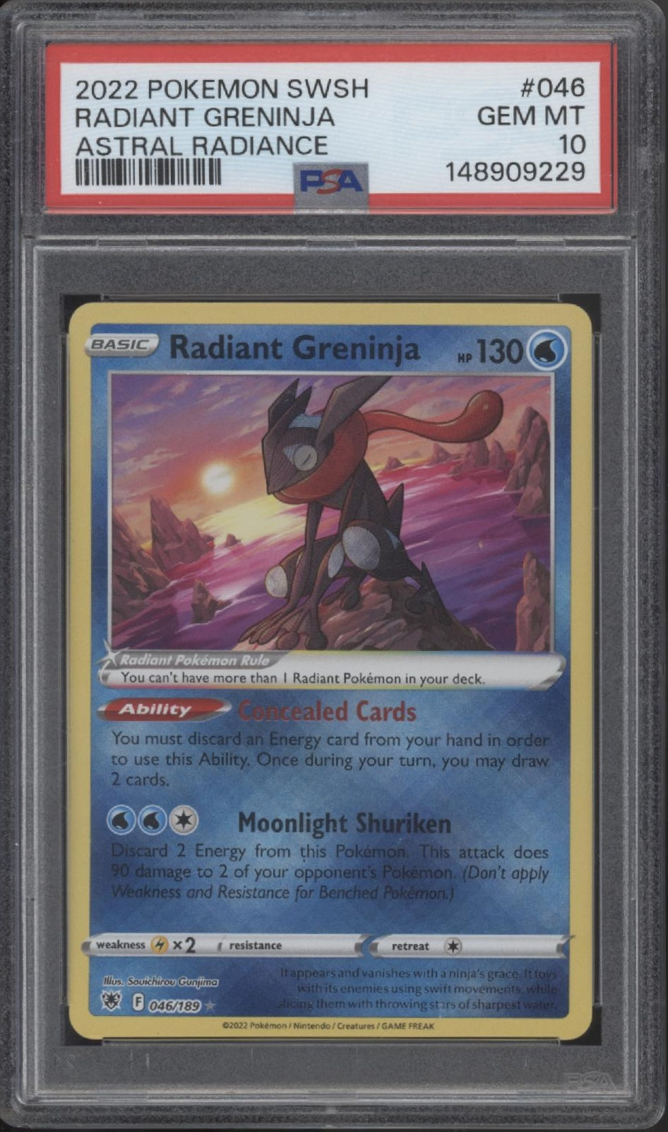 radiant greninja pokemon card Astral Radiance #046 PSA 10 Any cards that give Dinosaur tribal MTG deck Color:Gold Shields Astral RE with