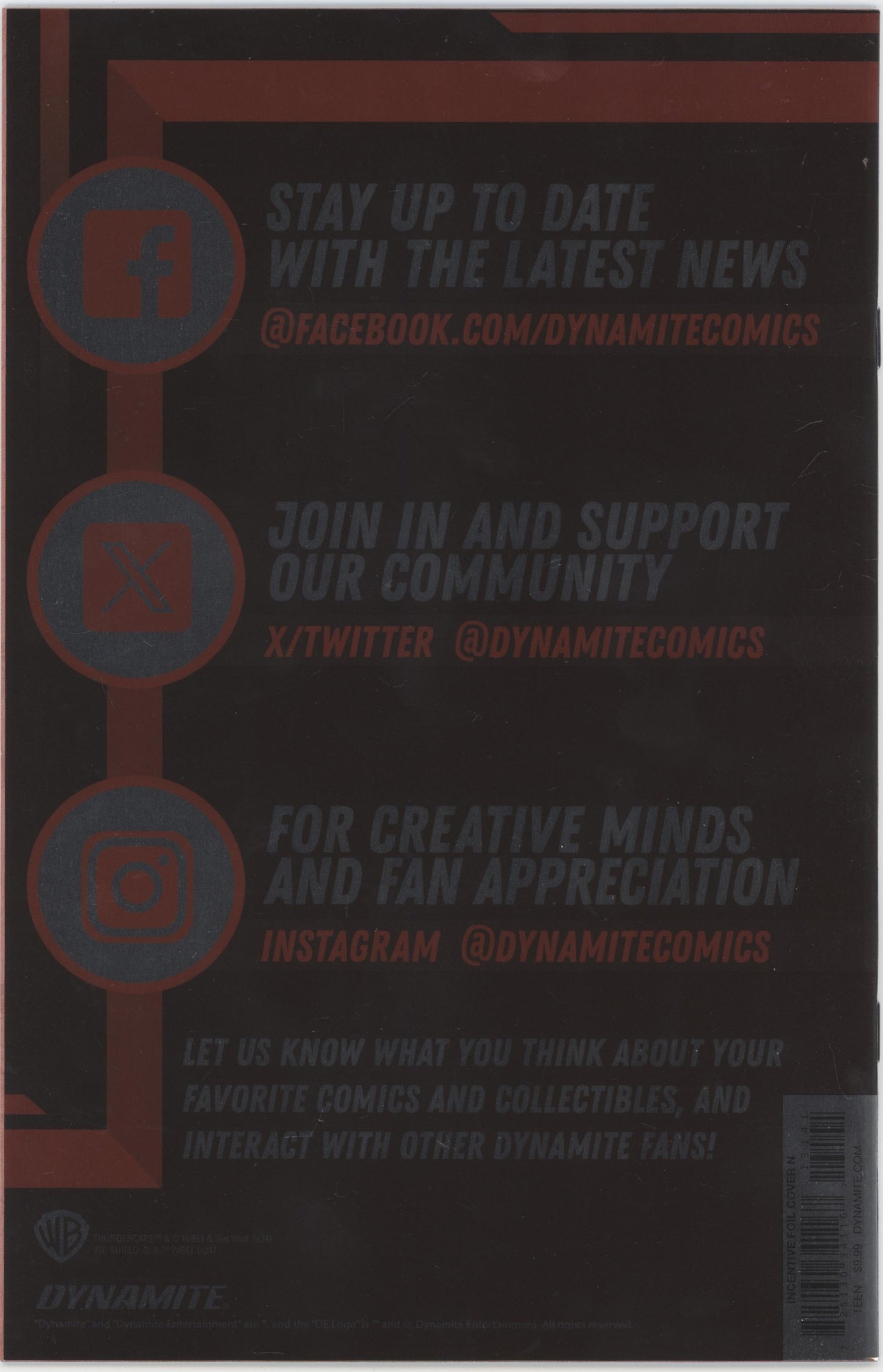 Thundercats Issue #13N 1:15 Retailer Incentive Variant
