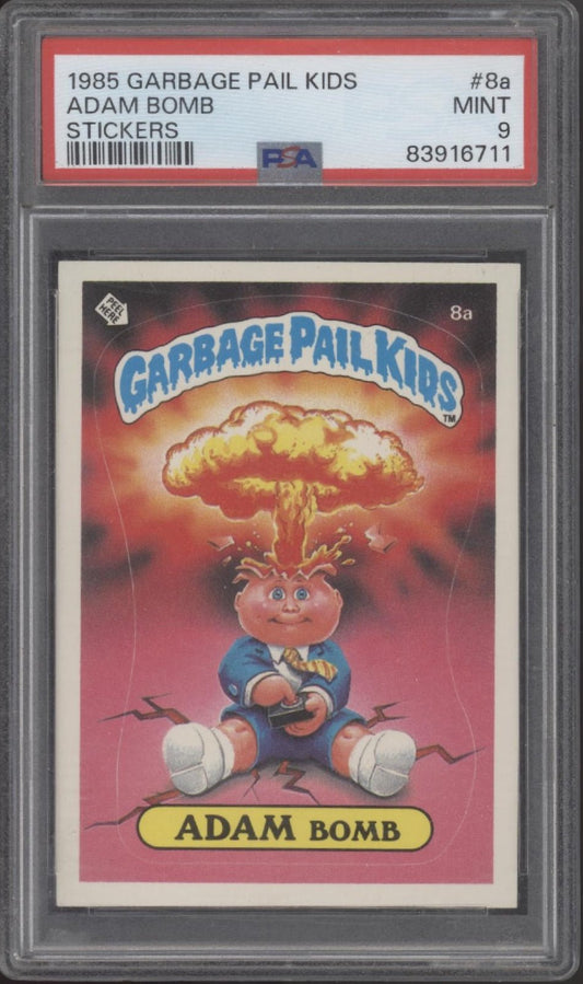 Adam Bomb 1985 Garbage Pail Kids Stickers #8a PSA 9 - Collector Store LLC