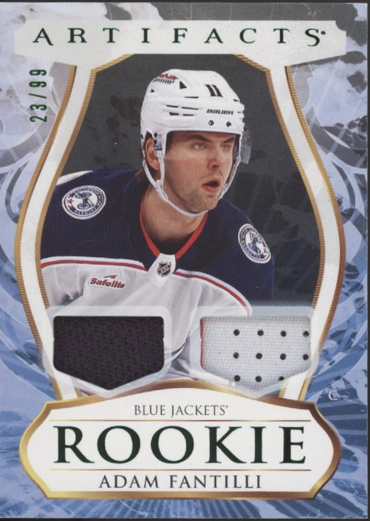 Adam Fantilli 2023 - 24 Upper Deck Artifacts Green Swatches RC 23/99 #111 - Collector Store LLC