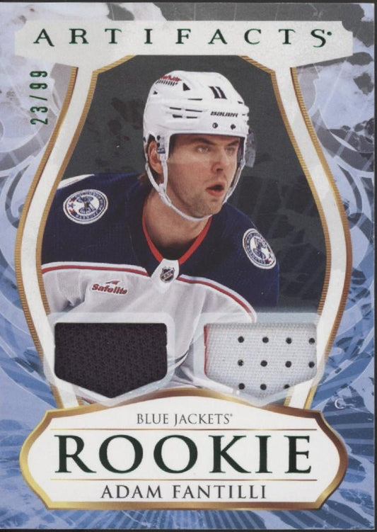 Adam Fantilli 2023 - 24 Upper Deck Artifacts Green Swatches RC 23/99 #111 - Collector Store LLC