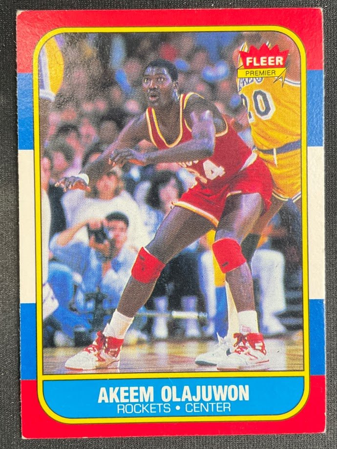 Akeem Olajuwon 1986 - 87 Fleer #82 Houston Rockets EX - Collector Store LLC