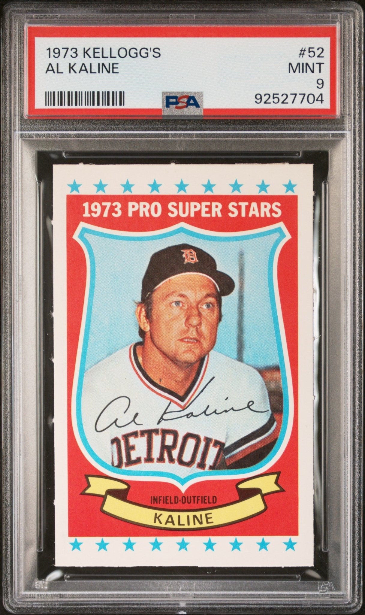 Al Kaline 1973 Kellogg's #52 PSA 9 - Collector Store LLC