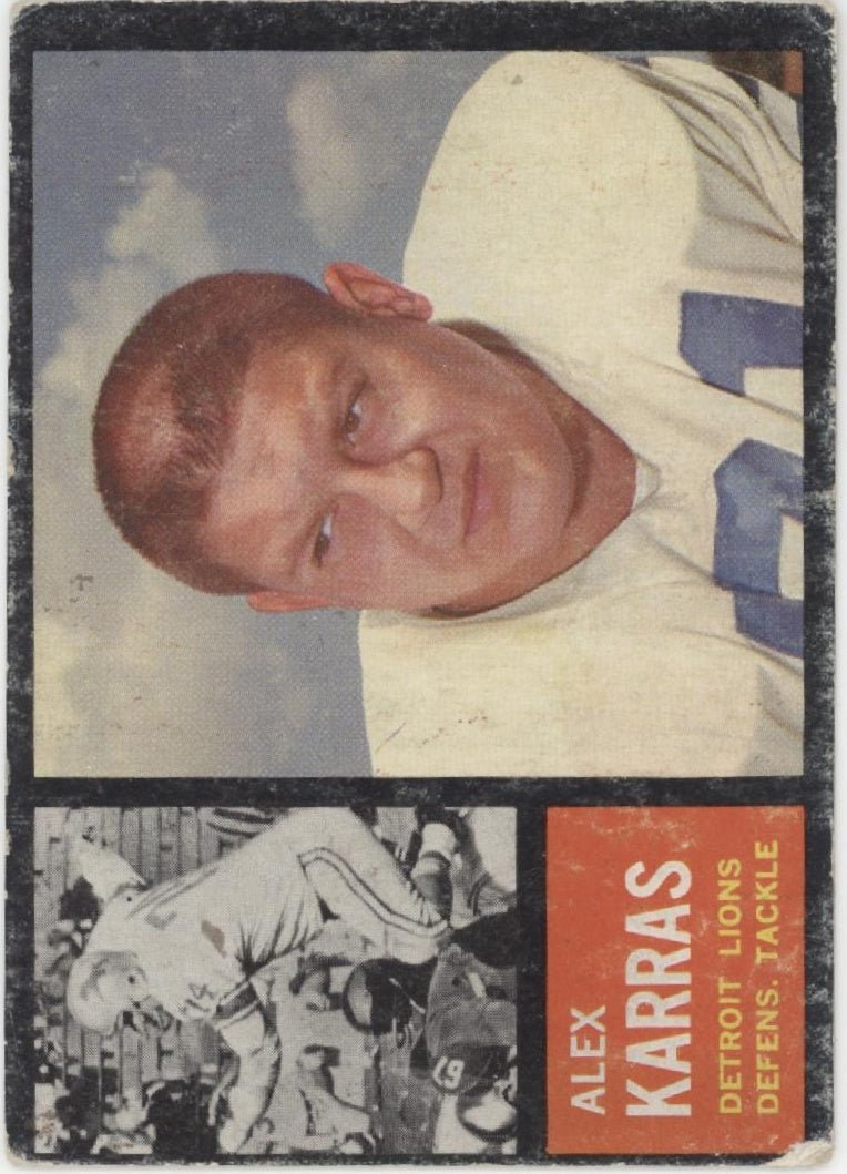 Alex Karras 1962 Topps #58 Detroit Lions VG #2 - Collector Store LLC