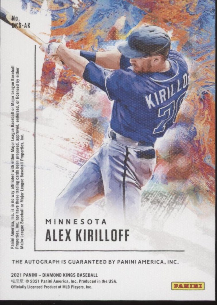 Alex Kirilloff 2021 Panini Diamond Kings Auto DKS - AK - Collector Store LLC