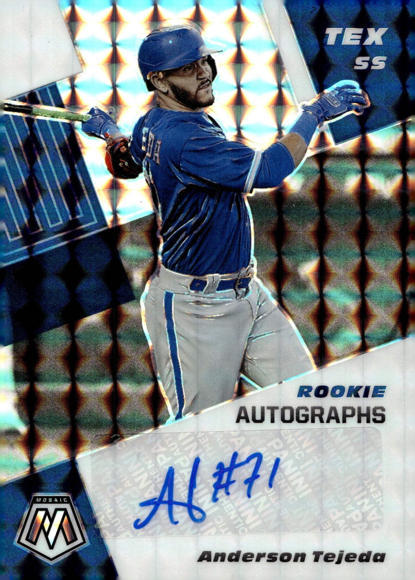 Anderson Tejeda 2021 Panini Mosaic Prizm RC Auto #RAM - AT - Collector Store LLC