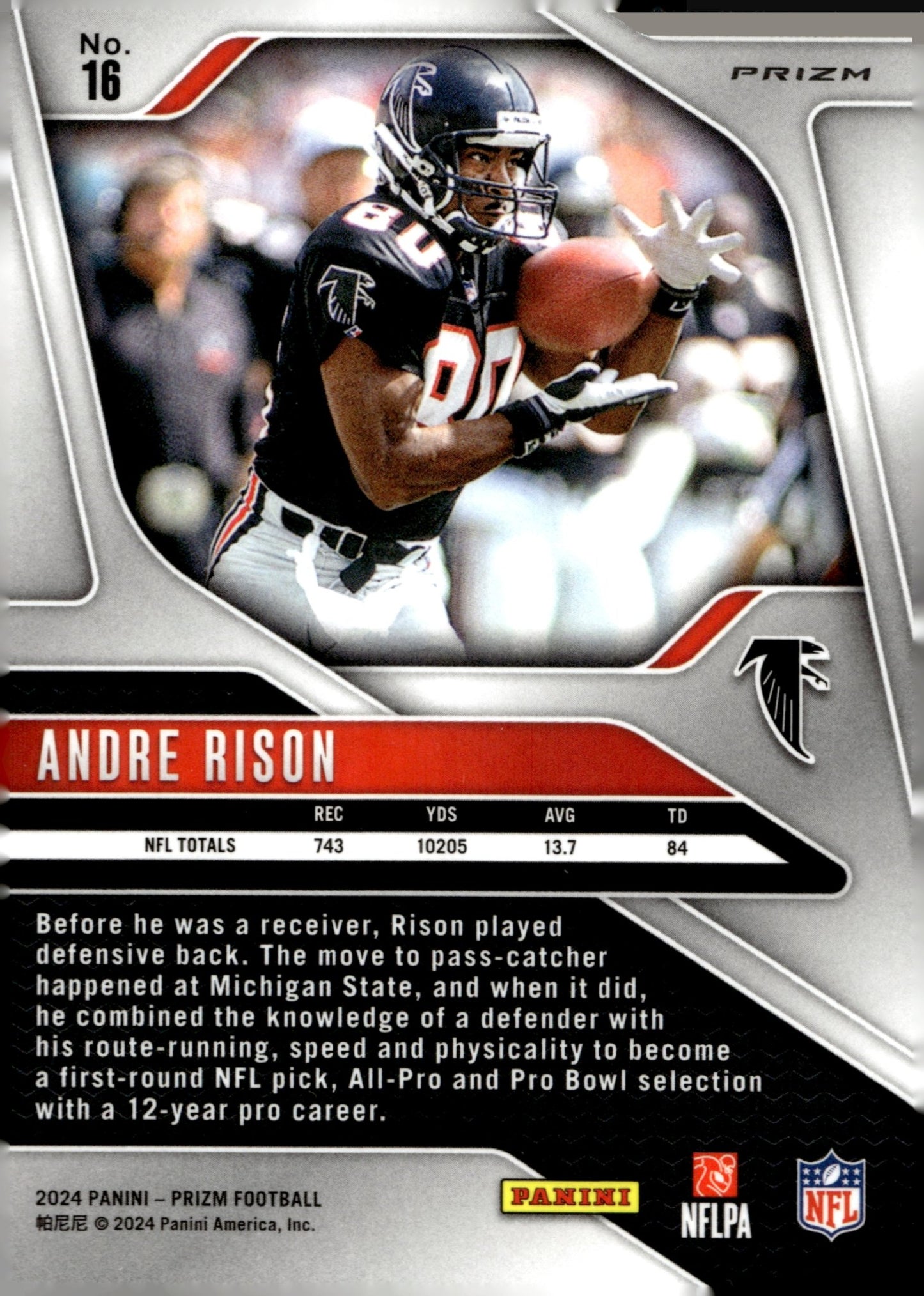 Andre Rison 2024 Panini Prizm Silver Prizm #16 - Collector Store LLC