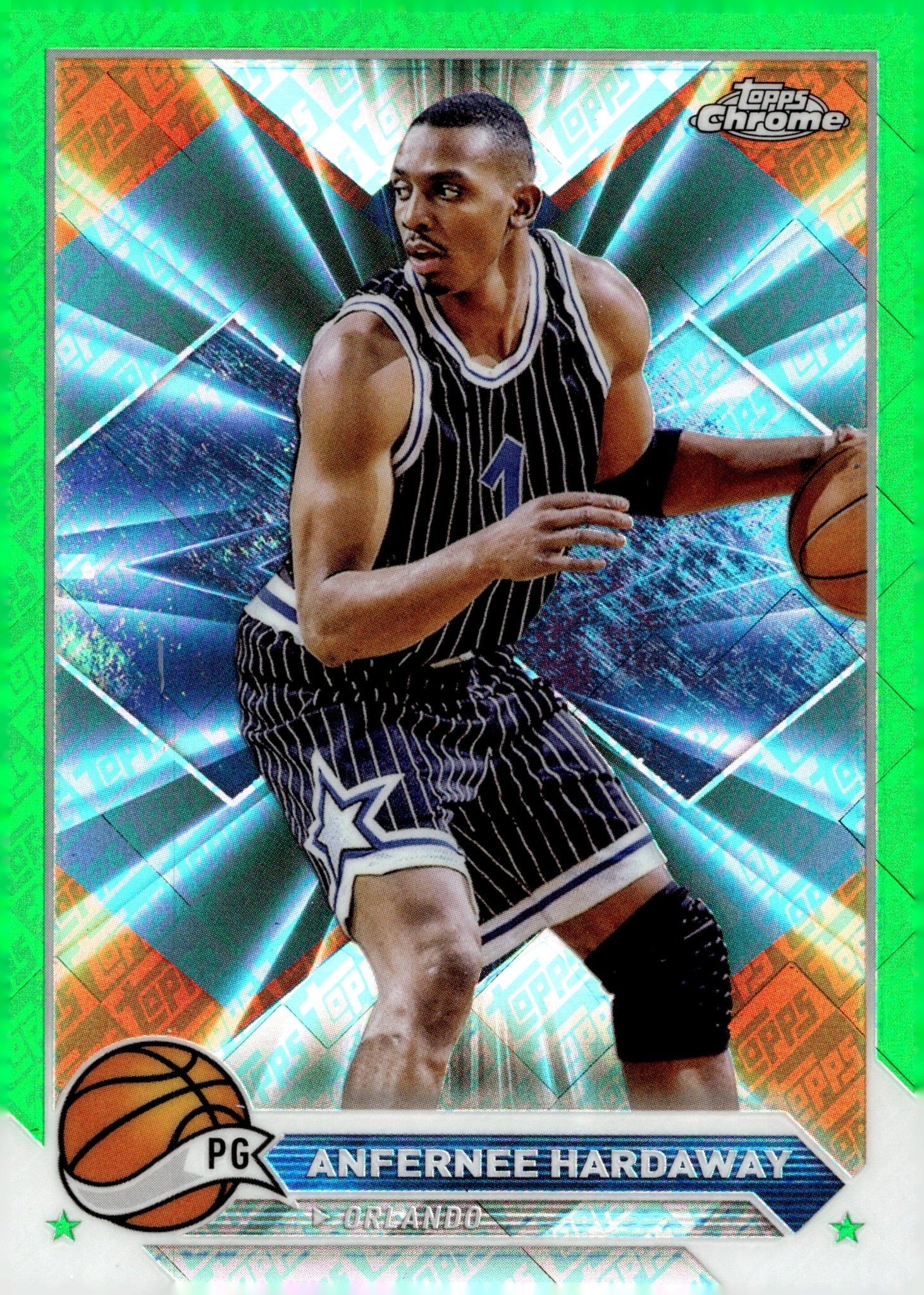 Anfernee Hardaway 2023-24 Topps Chrome Green Logo Refractor #44 - Collector Store LLC