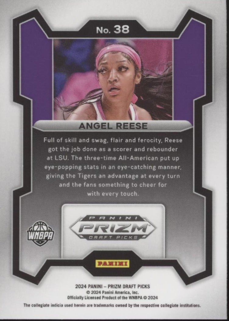 Angel Reese 2024 Panini Prizm Draft Picks RC 38 3 - Collector Store LLC
