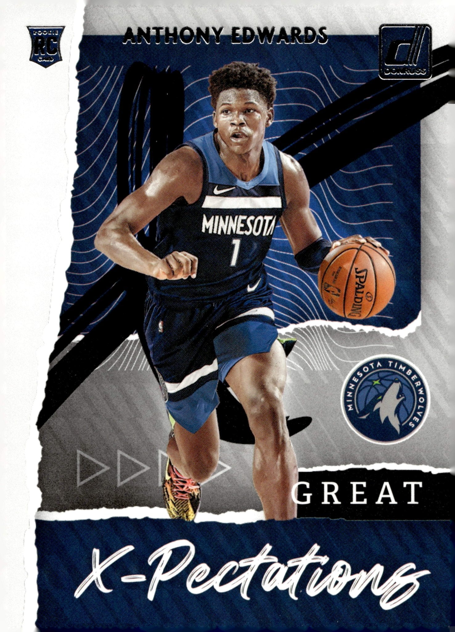 Anthony Edwards 2020 - 21 Panini Donruss Great X - Pectations RC #1 - Collector Store LLC