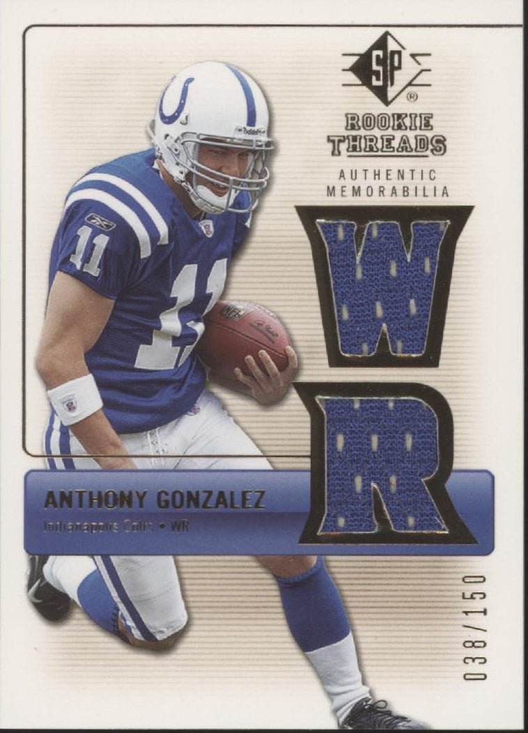 Anthony Gonzalez 2007 Upper Deck SP Rookie Threads Swatch 038/150 #RT - AG - Collector Store LLC