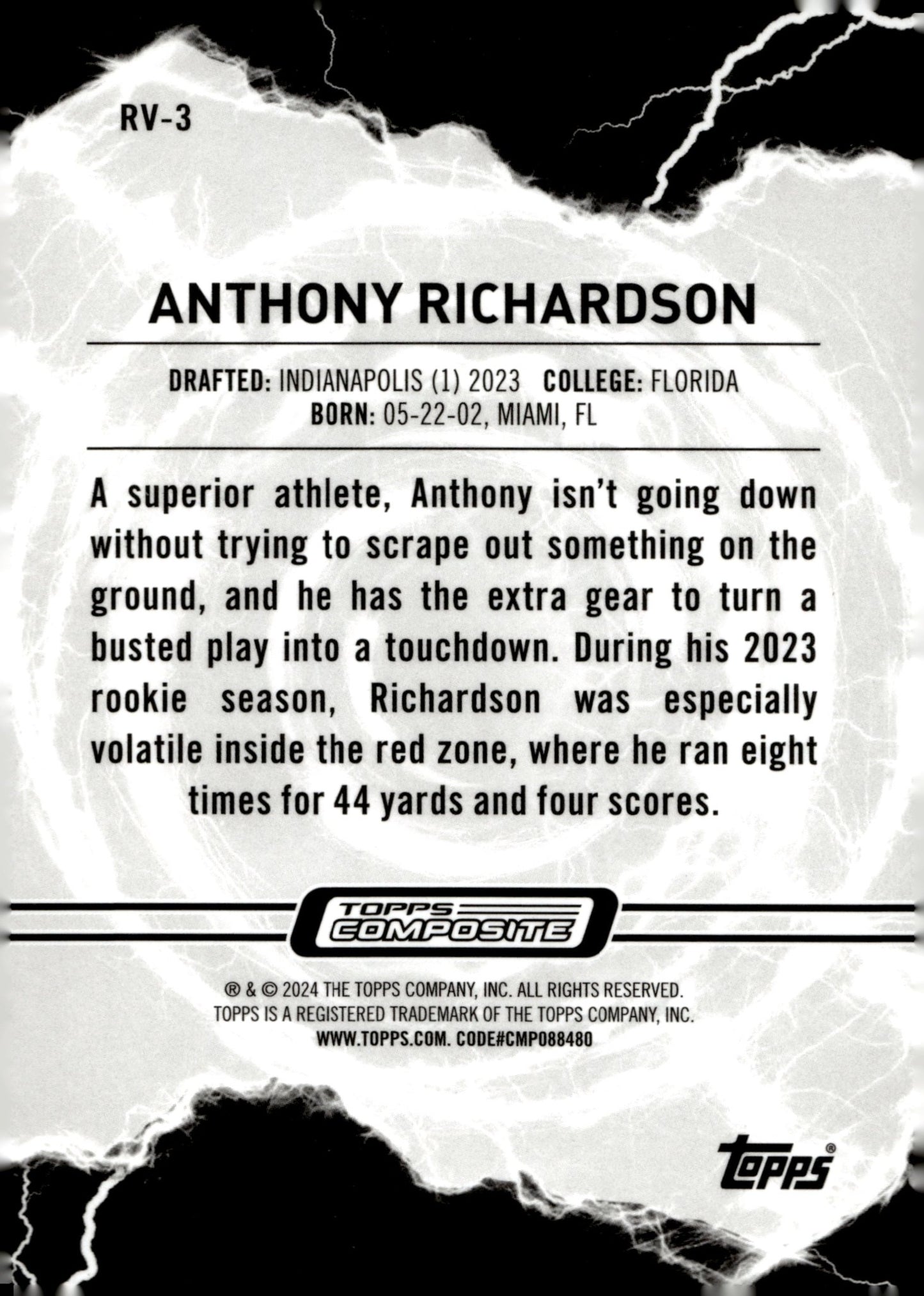 Anthony Richardson 2023 Topps Composite Resurgence Voltaic RC #RV - 3 - Collector Store LLC
