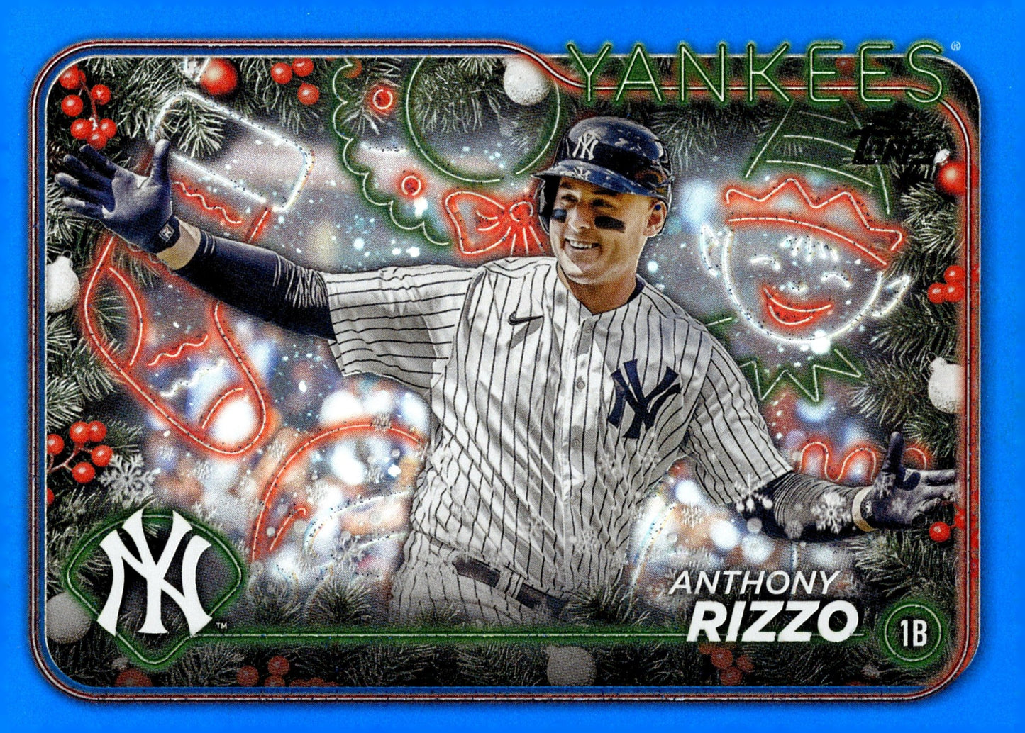 Anthony Rizzo 2024 Topps Holiday Blue Metallic Tree #H28 - Collector Store LLC