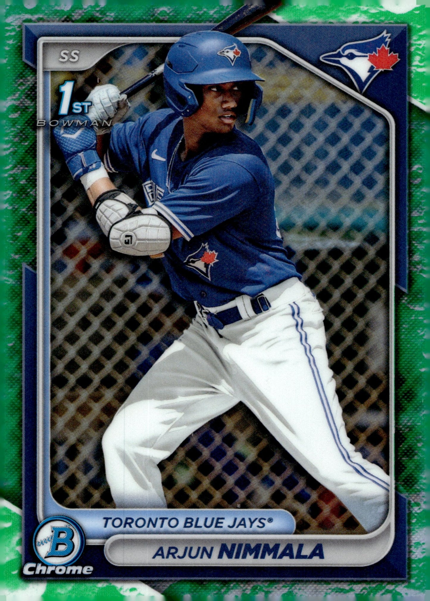 Arjun Nimmala 2024 Bowman Chrome Green Lunar Rock Refractor #BCP - 142 - Collector Store LLC