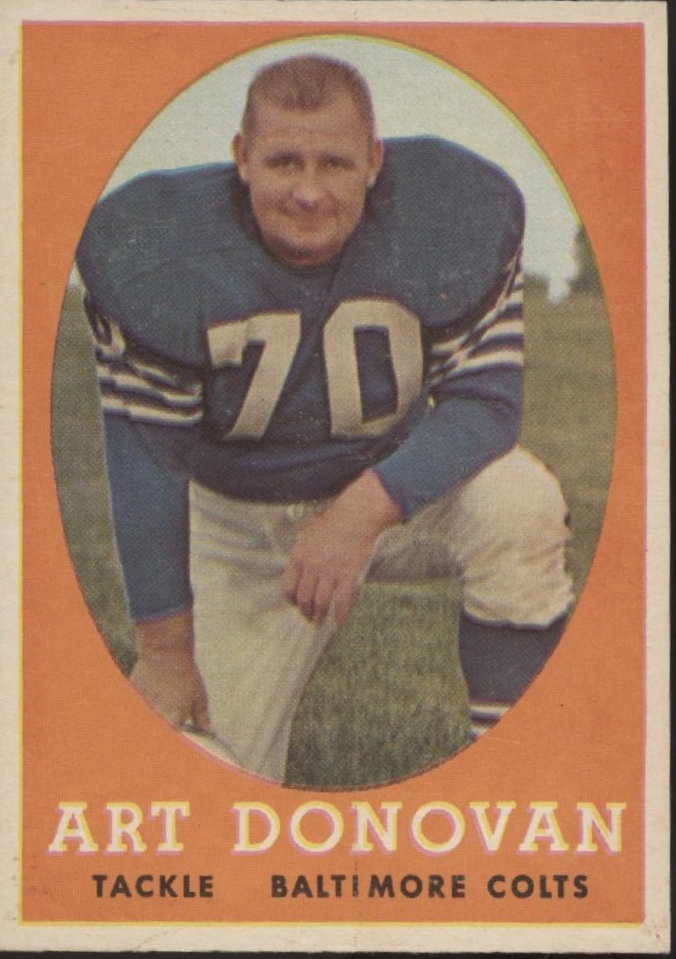 Art Donovan 1958 Topps #106 Baltimore Colts VG - EX - Collector Store LLC