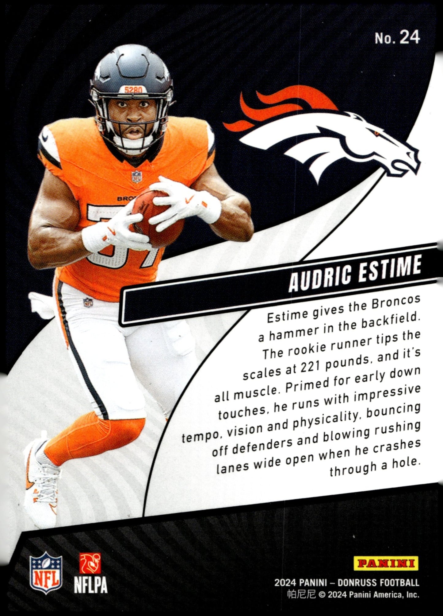 Audric Estime 2024 Panini Donruss Rookie Revolution RC #24 - Collector Store LLC