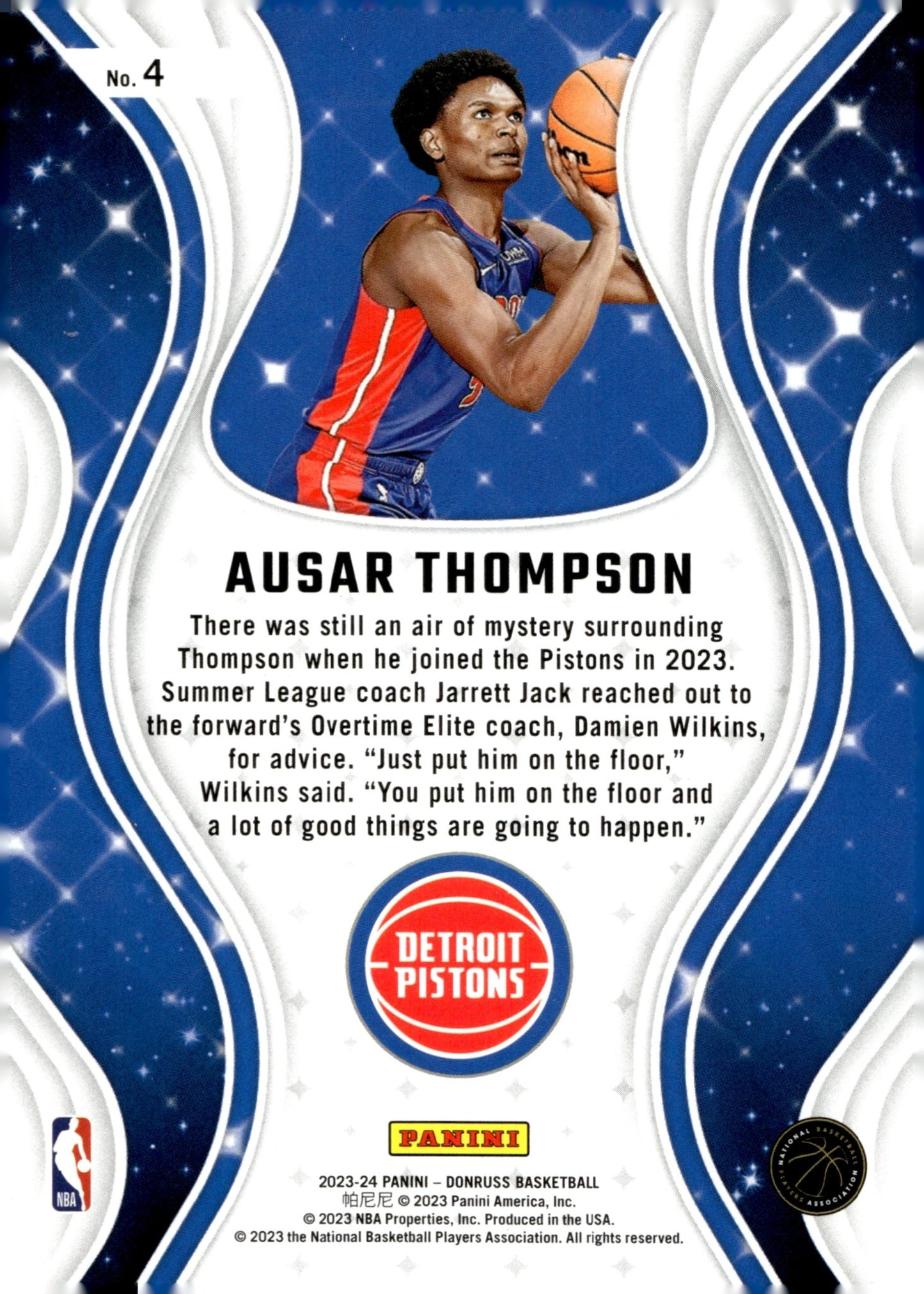 Ausar Thompson 2023 - 24 Panini Donruss Magicians RC #4 - Collector Store LLC