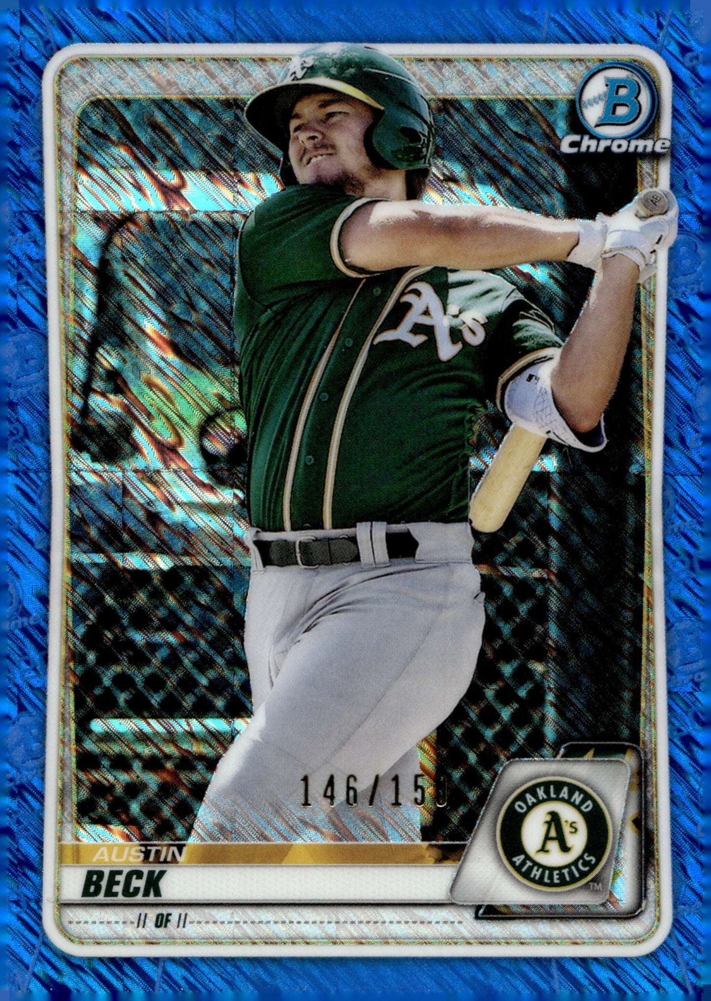 Austin Beck 2020 Bowman Chrome Blue Shimmer Refractor 146/150 #BCP - 16 - Collector Store LLC