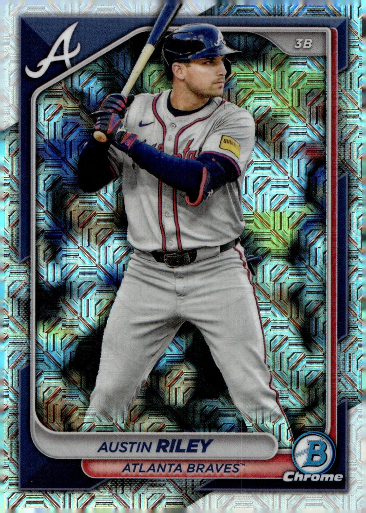 Austin Riley 2024 Bowman Chrome Mojo Refractor #28 - Collector Store LLC