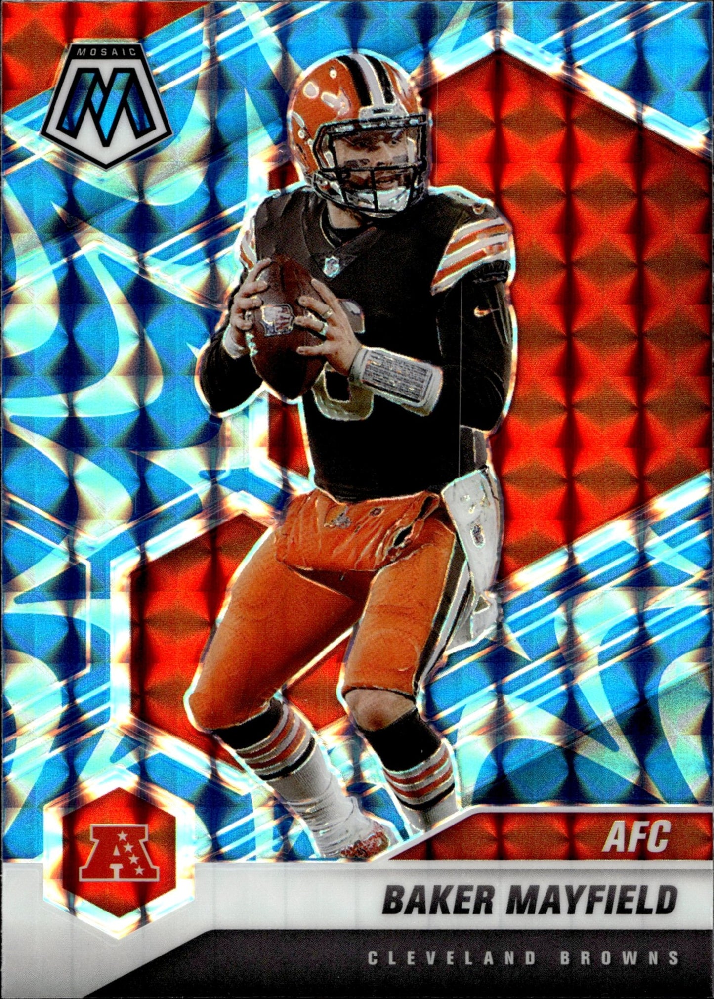 Baker Mayfield 2024 Panini Mosaic AFC Blue Prizm #225 - Collector Store LLC