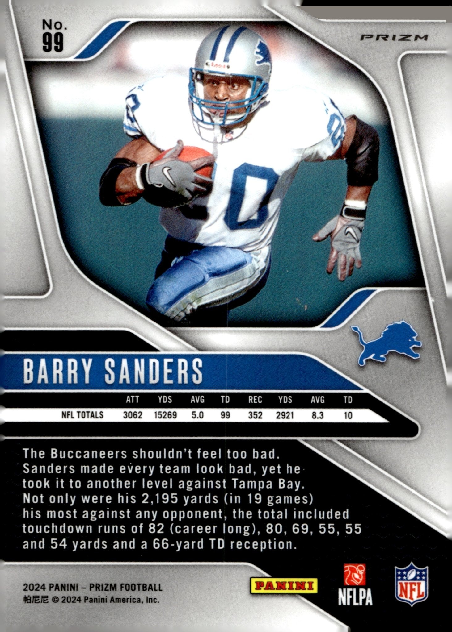 Barry Sanders 2024 Panini Prizm Neon Green Pulsar Prizm #99 - Collector Store LLC