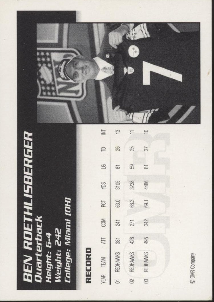 Ben Roethlisberger 2004 OMR Future Star RC #NNO - Collector Store LLC