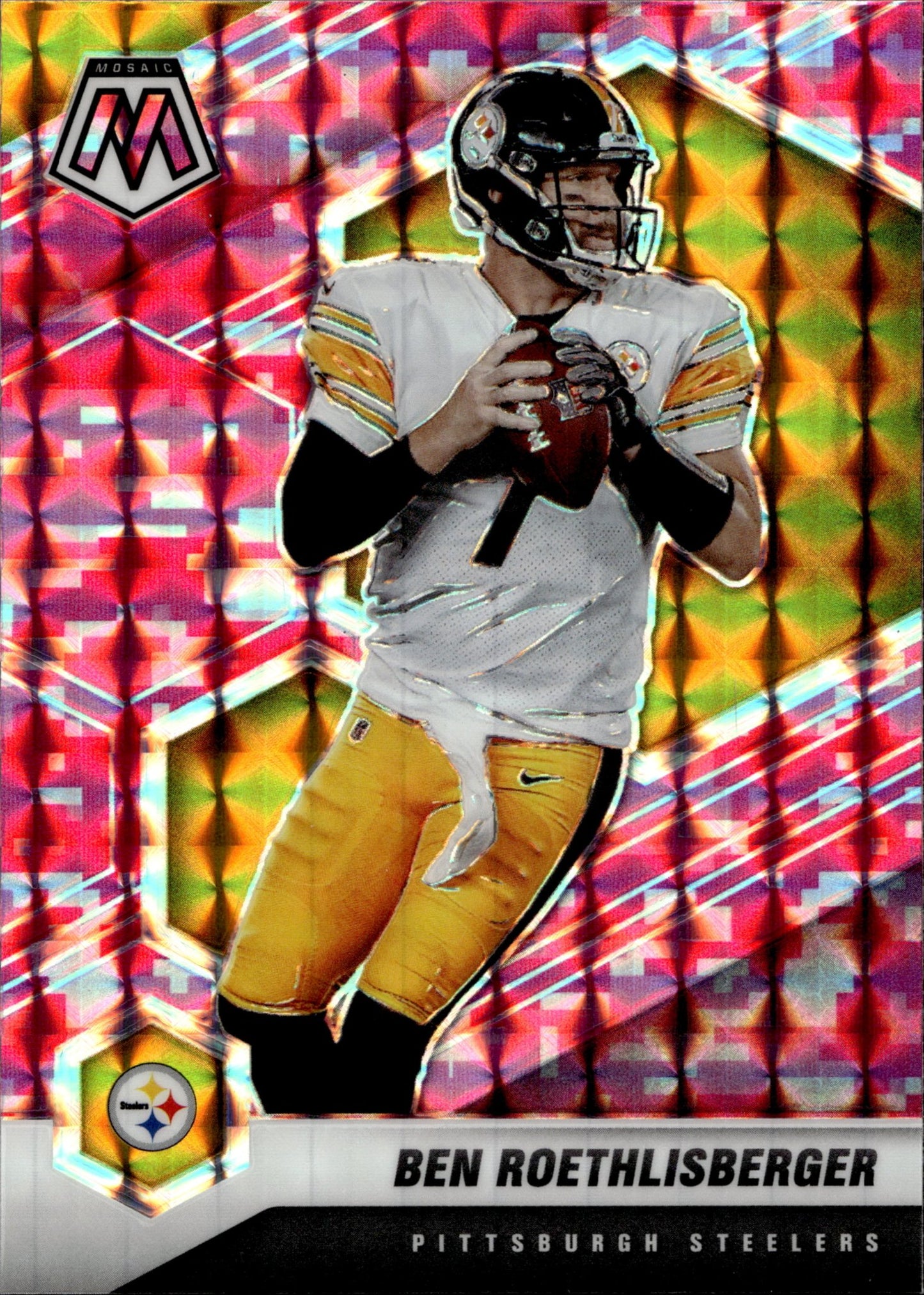 Ben Roethlisberger 2021 Panini Mosaic Pink Camo Prizm #166 #2 - Collector Store LLC
