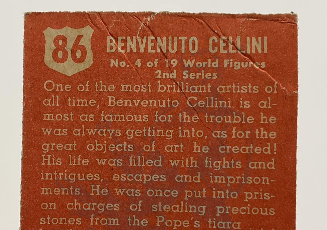 Benvenuto Cellini 1952 Topps Look 'n See #86 PR - Collector Store LLC