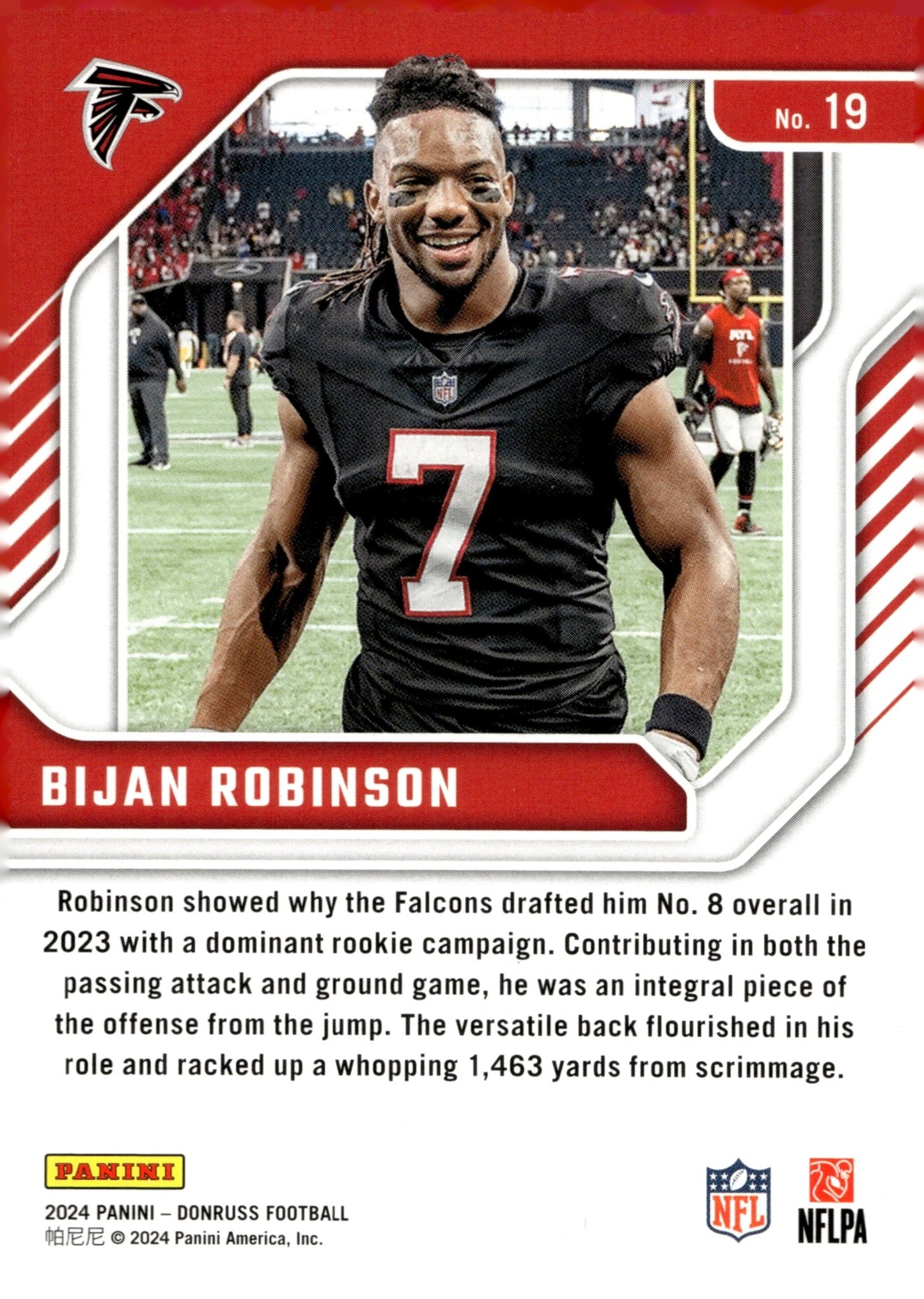 Bijan Robinson 2024 Panini Donruss Eliter Series #19 - Collector Store LLC