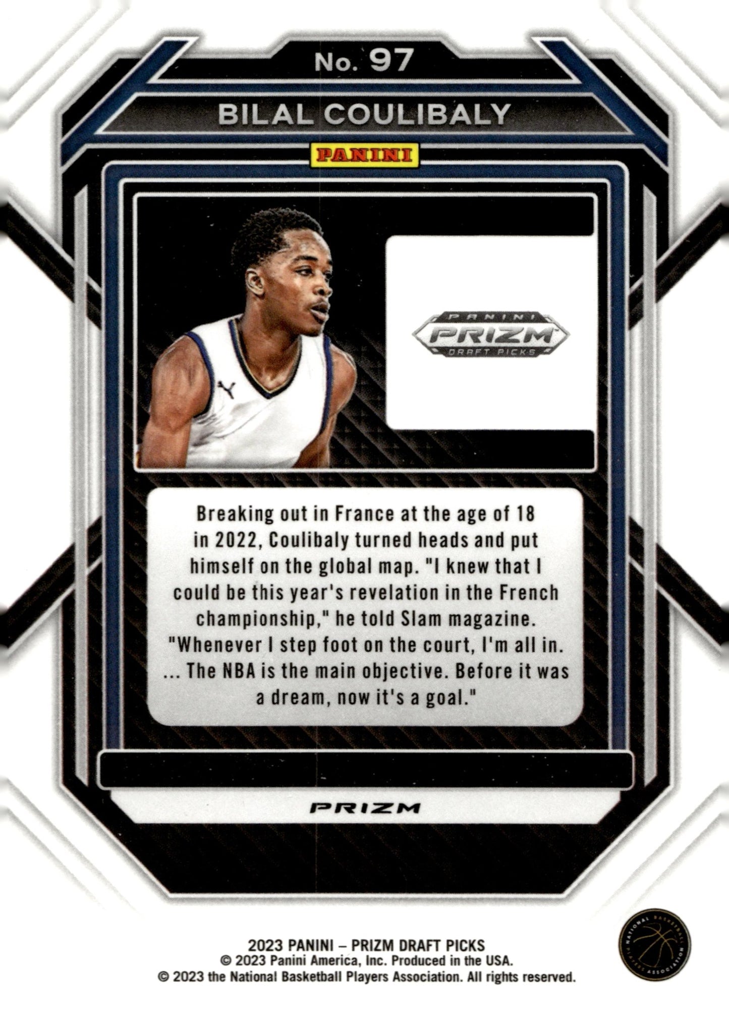 Bilal Coulibaly 2023 - 24 Panini Prizm Purple Wave Prizm RC #97 - Collector Store LLC