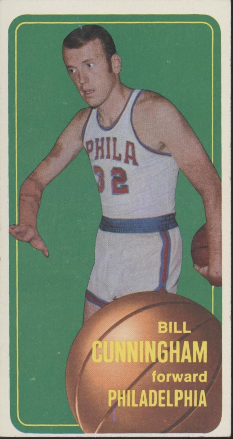 Bill Cunningham 1970 - 71 Topps Oversized #140 Philadelphia 76ers VG - EX - Collector Store LLC