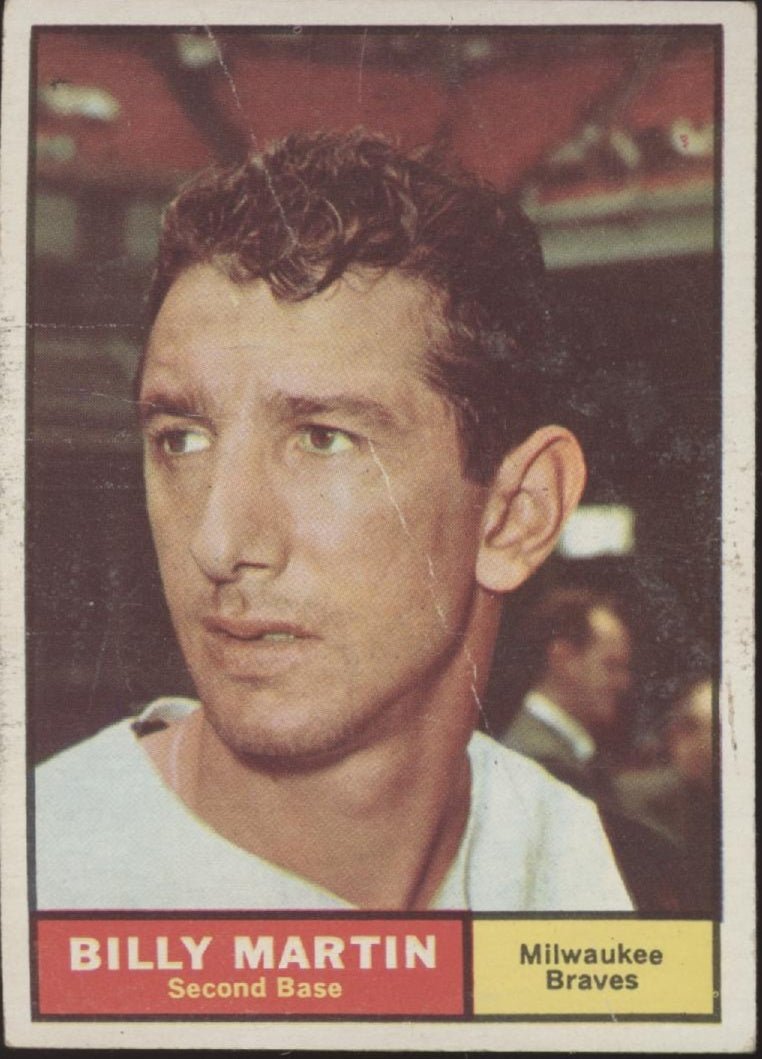 Billy Martin 1961 Topps #89 Milwaukee Braves PR - Collector Store LLC
