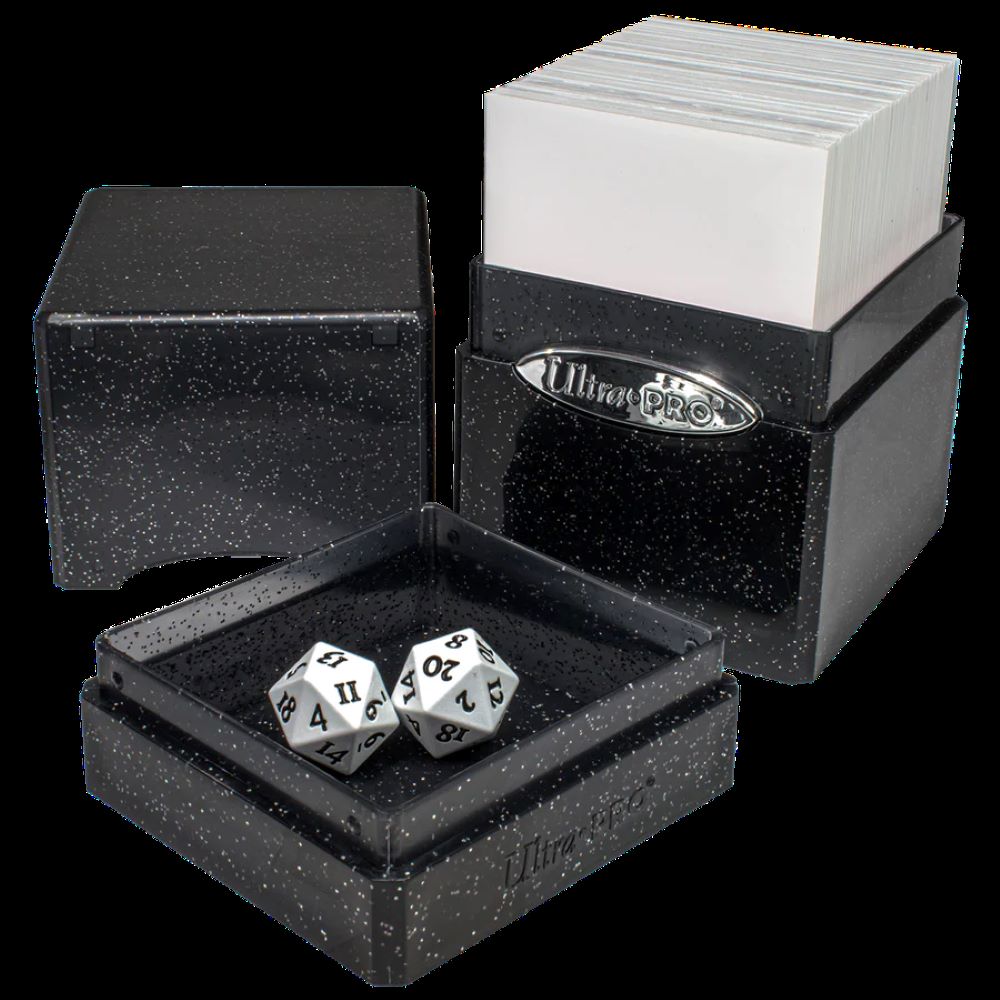 Ultra Pro: Glitter Satin Tower Deck Box (Black)