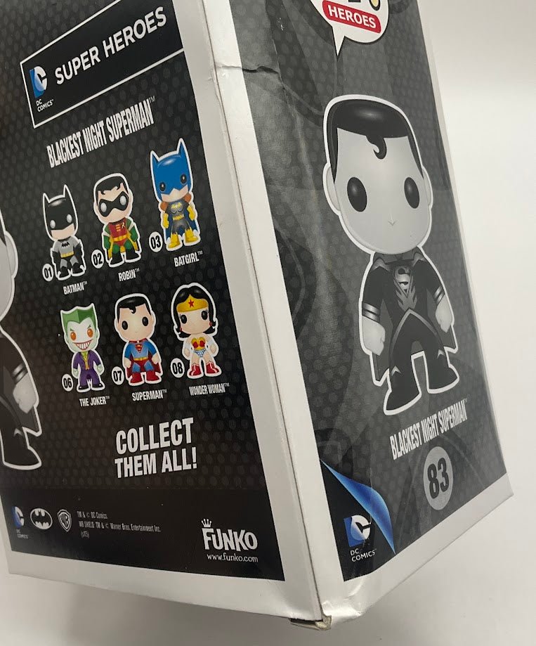 Blackest Night Superman Funko Pop! DC Super Heroes #83 GameStop Exclusive - Collector Store LLC