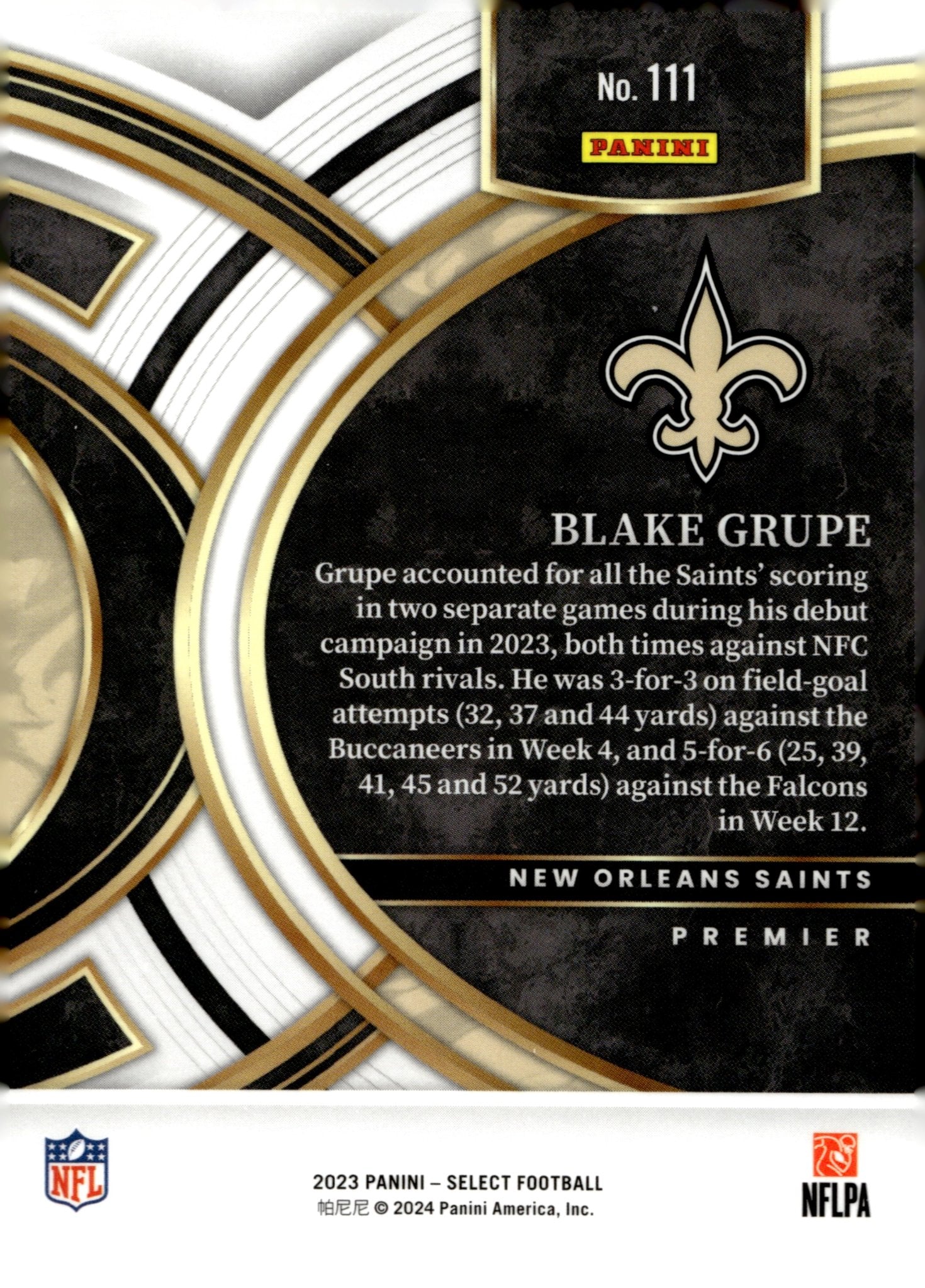 Blake Grupe 2023 Panini Select RC #111 - Collector Store LLC