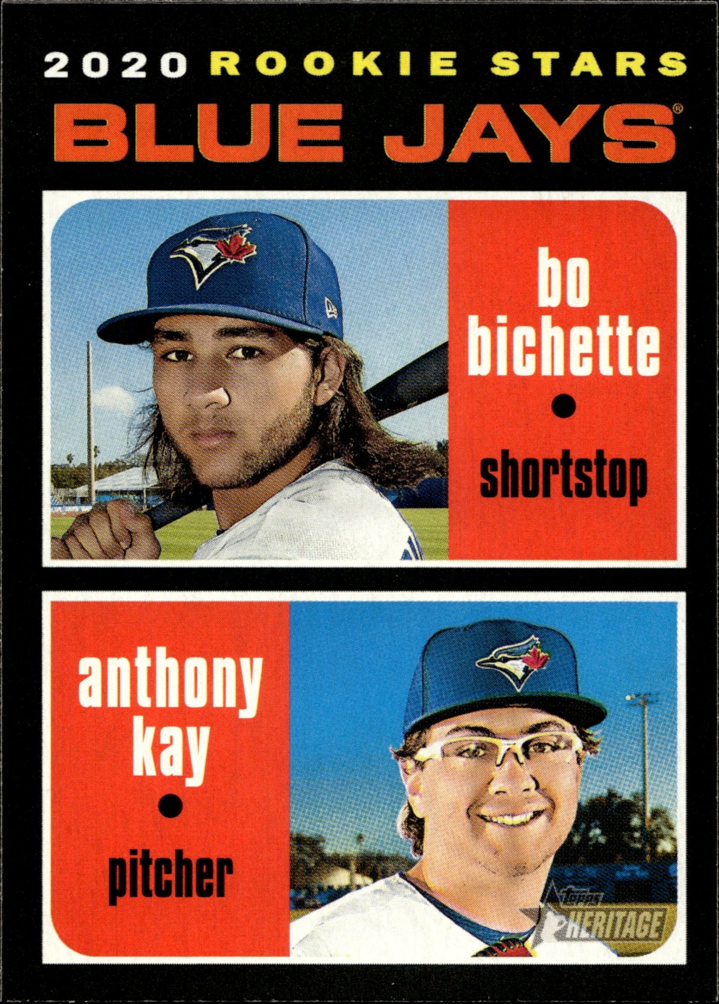 Bo Bichette / Anthony Kay 2020 Topps Heritage RC 52 - Collector Store LLC