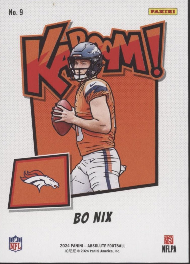 Bo Nix 2024 Panini Absolute KABOOM! RC #9 - Collector Store LLC