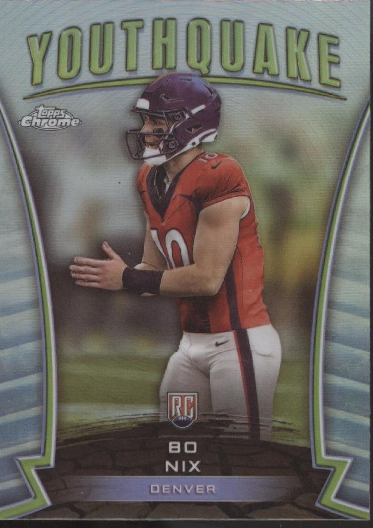 Bo Nix 2024 Topps Chrome Youthquake Refractor RC #Y - 16 - Collector Store LLC