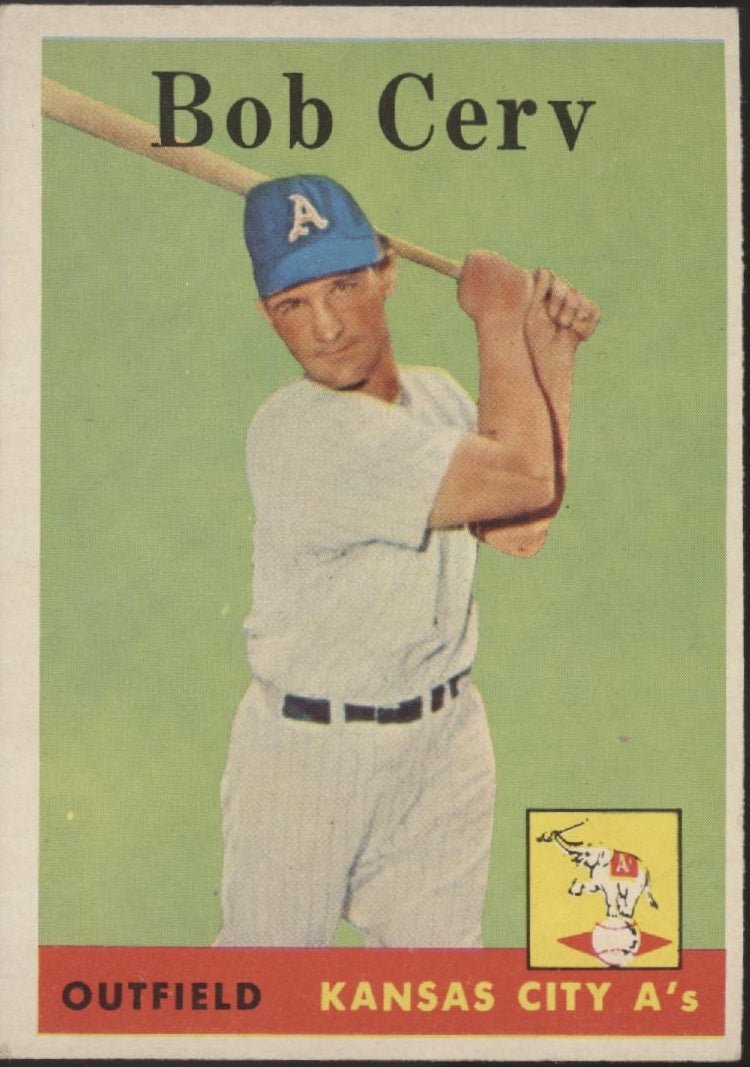 Bob Cerv 1958 Topps #329 Kansas City Athletics EX - Collector Store LLC