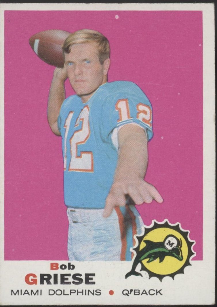 Bob Griese 1969 Topps 161 Miami Dolphins VG - Collector Store LLC