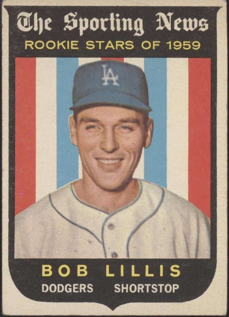 Bob Lillis 1959 Topps Sporting News RC #133 Los Angeles Dodgers EX - Collector Store LLC
